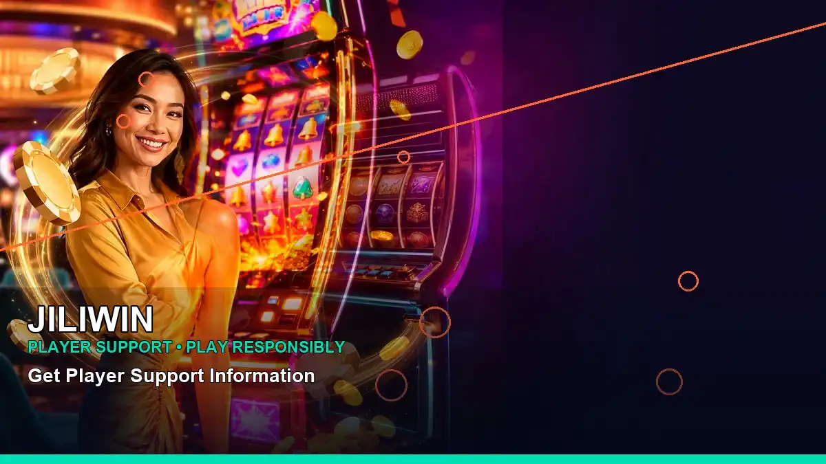 JILIWIN reel-based casino bonus games with an adult Filipina casino host in a left-framed scene