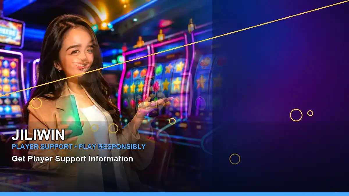 JILIWIN cashback guidance presented with an adult Filipina host in a bright casino-themed layout